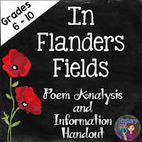 https://www.teacherspayteachers.com/Product/Remembrance-Day-In-Flanders-Fields-A-World-War-I-Poetry-Analysis-1914696