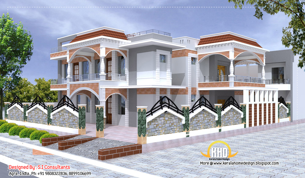 Indian home design with plan  5100 Sq. Ft.  home appliance