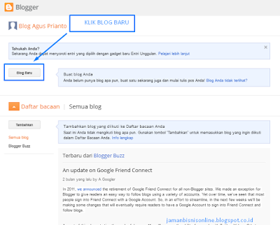 Cara Membuat Blog gratis di Blogspot terbaru
