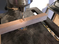 Drilling a hole at the bottom of the outer legs