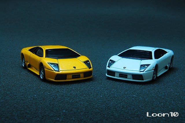 Murcielago Yellow and White together to have some photo shot