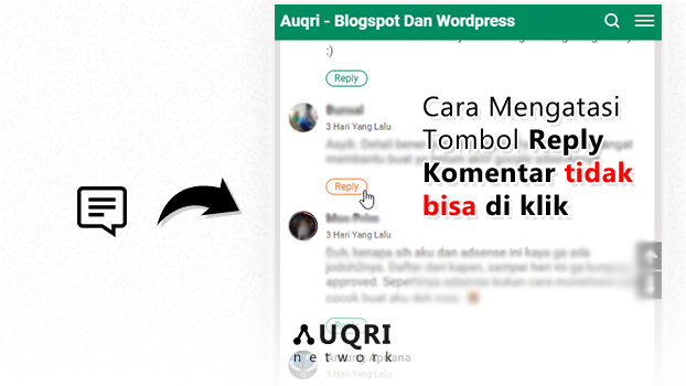 Cara Mengatasi Tombol Reply Komentar Tidak Bisa di Klik