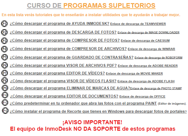  Accede al Curso de Programas Supletorios