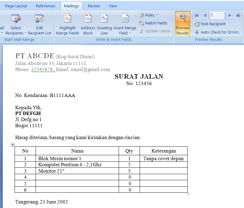 Contoh surat jalan selamat datang di portal hidupsimpel yak kali ini kita akan membahas te Surat Jalan Perusahaan