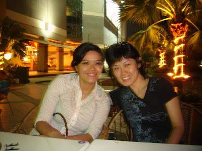 Wendy & I yum cha outside Prangin Mall
