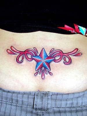 seven star tattoo. Star Lower Back Tattoo 7