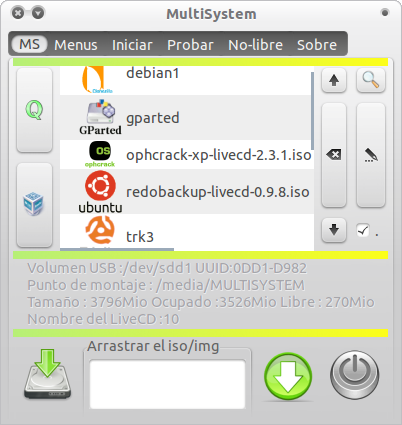 Create USB Multiboot with several GNU/Linux distros