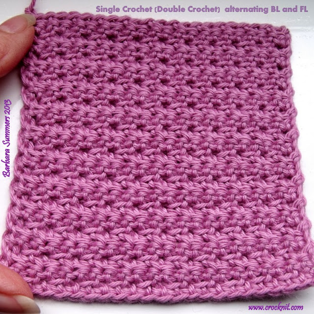 how to crochet single crochet FL and BL, how to crochet, free crochet patterns, washcloths, facecloths, 