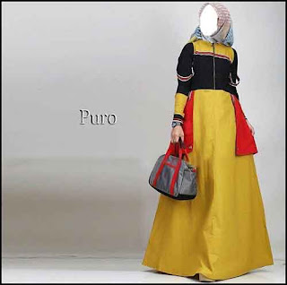 Baju Hijabers Polos Puro Maxi Bahan Ima Platinum