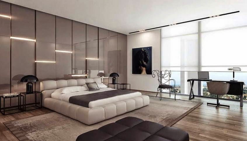 13 gaya  desain  kamar  tidur dengan warna interior abu abu 
