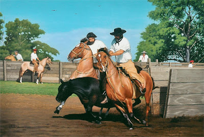 caballos criollos pintura