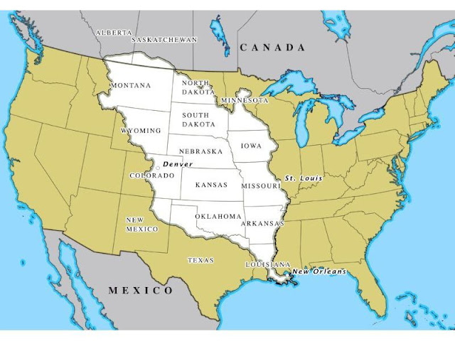 map of us before louisiana purchase