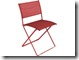 Plein Air chaise pliante de jardin rouge