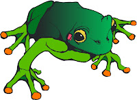 Beautiful green frog clip art pic