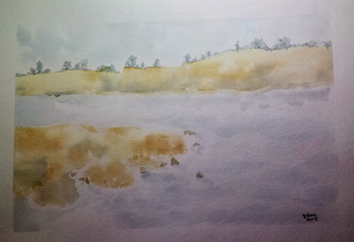 Watercolor Sandy River