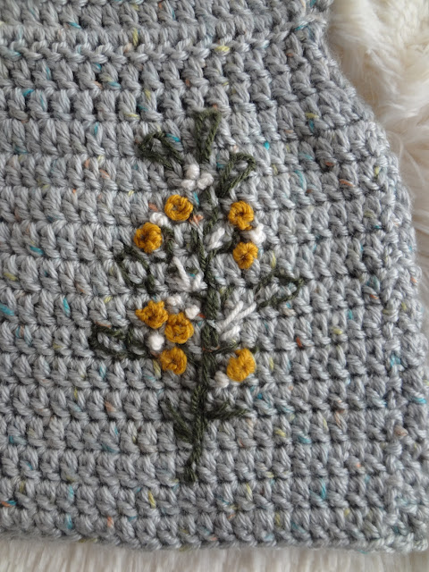 Tiny Embroidery on Crochet