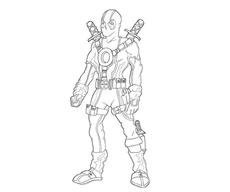 Printable Deadpool Character Coloring Pages 4 title=