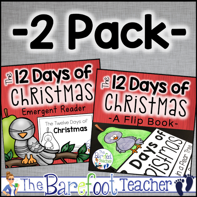 Celebrate the 12 Days of Christmas with a flip book and emergent reader for your Preschool, Kindergarten, or First grade kids! The duo pack is a perfect addition to the other activities, crafts, and lessons you have planned this holiday for your students. 