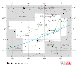 IAU: Карта на съзвездието Девица | Virgo