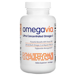 OmegaVia, ультраконцентрат омега-3, 60 мягких таблеток