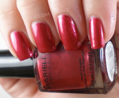 Barielle, Lindsay's Dancin, Lindsays Dancin, Metallic, Red, Nail Polish