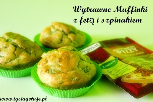 Wytrawne muffiny z fetą i szpinakiem