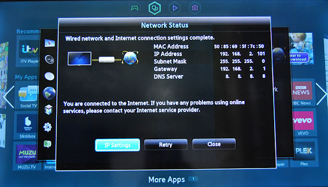 change dns smarttv samsung