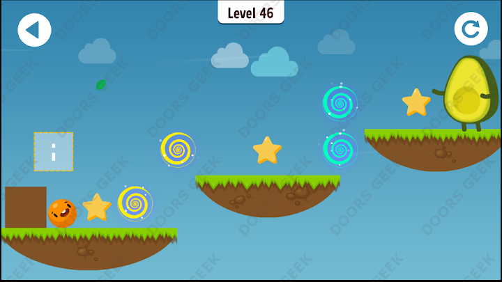 Where's My Avocado? Level 46 Solution, Cheats, Walkthrough, 3 Stars for Android, iPhone, iPad and iPod