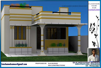 Architectural Design Houses on Vaudeville Norine  Low Cost House Design   900 Sq Ft Home Elevation