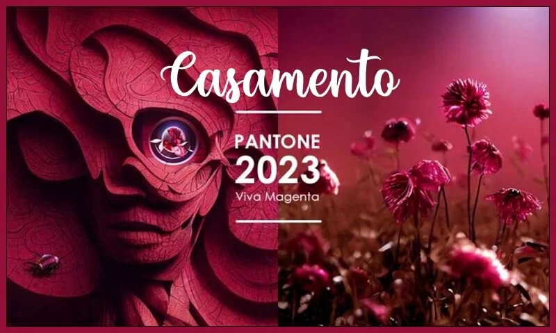 Casamento Viva Magenta Pantone cor do ano 2023