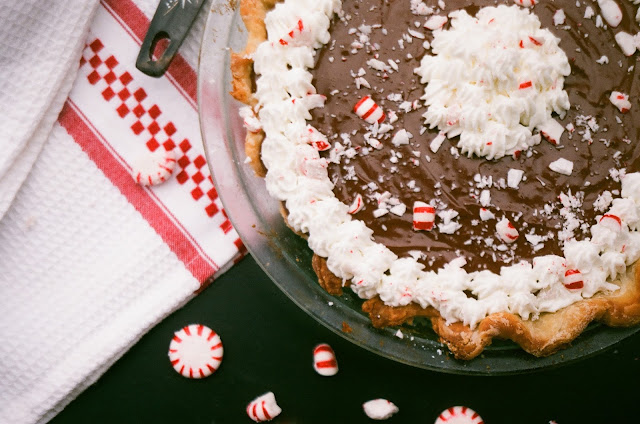 Chocolate Peppermint Cream Pie