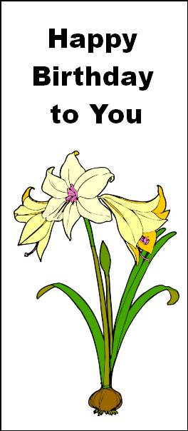 Here are some flowers Bookmark Templates with the quote "Happy Birthday to 