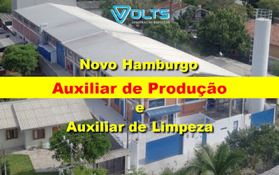 Volts Resistências abre vagas para Auxiliar de Produção e Auxiliar de Limpeza em Novo Hamburgo