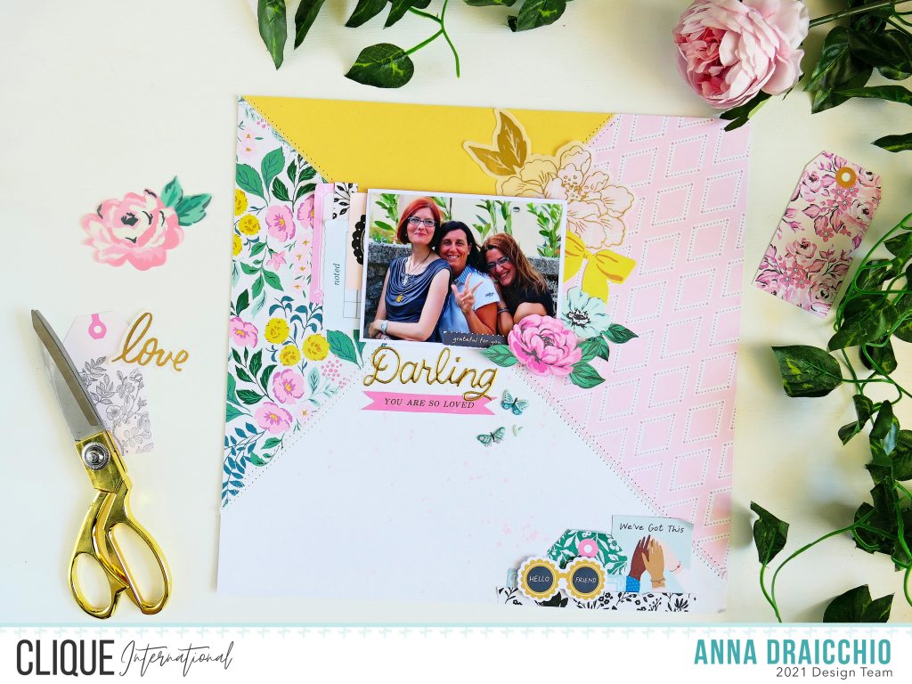 Clique International: Scrapbook Layout - Diagonal Design – Process video