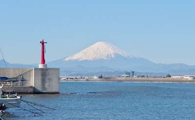 腰越漁港からの富士山