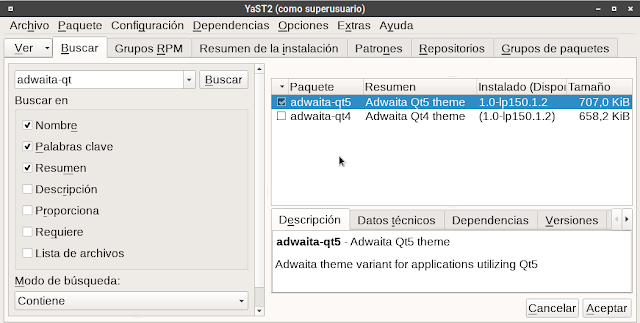 Instalación del Tema adwaita-qt5 para Kdenlive