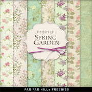 Freebies Backgrounds KitSpring Garden (cover)