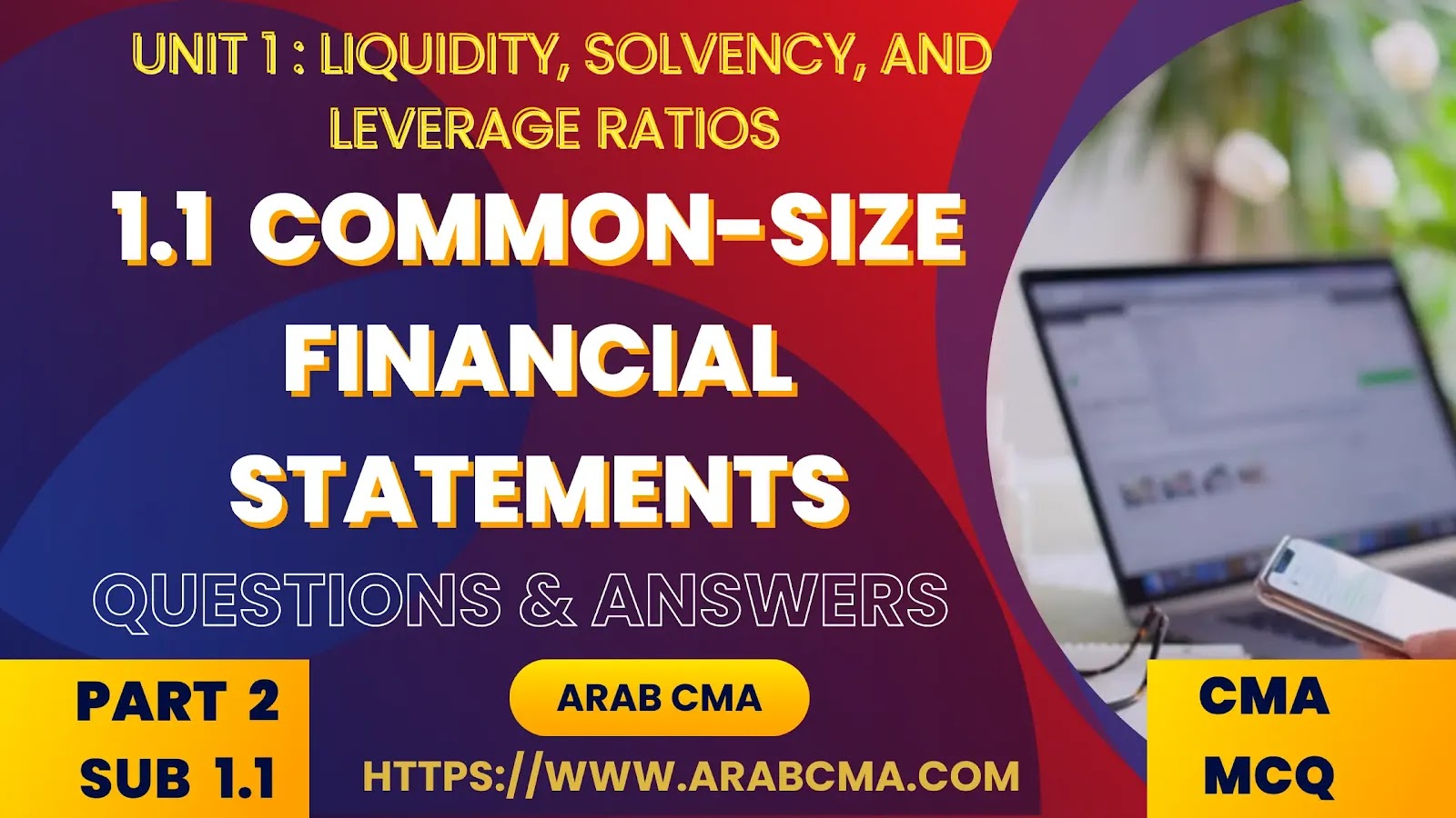 CMA PART 2 MCQ , subunit 1.1 : Common-Size Financial Statements