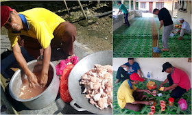 Gotong-royong - Majlis Rumah Terbuka Aidilfitri Surau Muhajirin