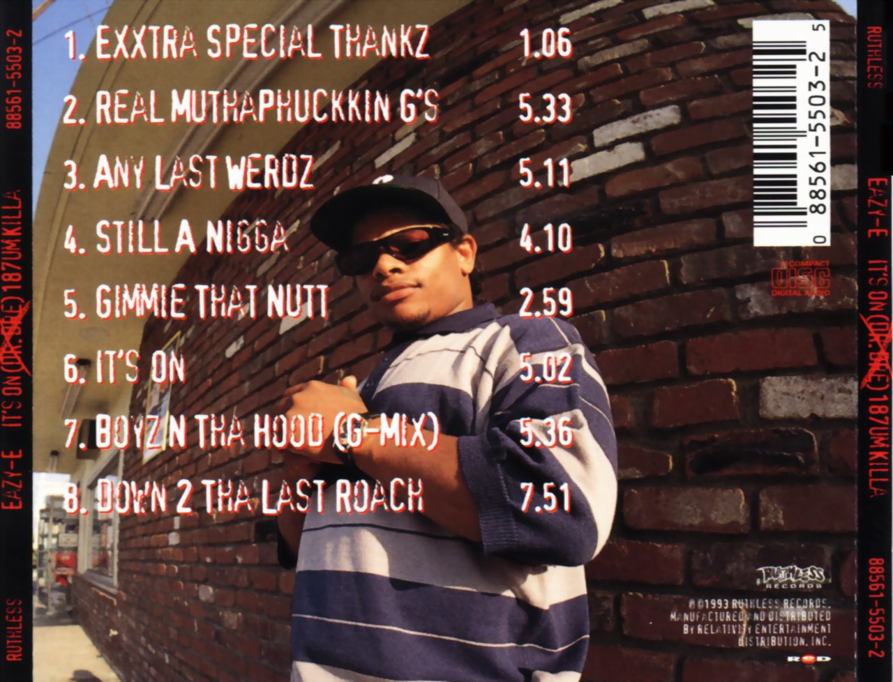 STREET RAP: Eazy-E - Its On (Dr. Dre) 187um Killa [320 kb/s] (1993 ...