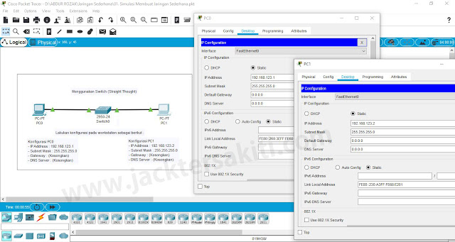 Membuat Jaringan Peer to Peer dengan Cisco Packet Tracer