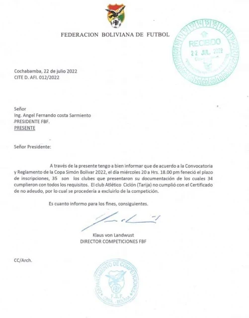 Ciclon fuera de Simon Bolivar 2022