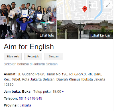 Tempat Kursus Bahasa Inggris Paling Populer 