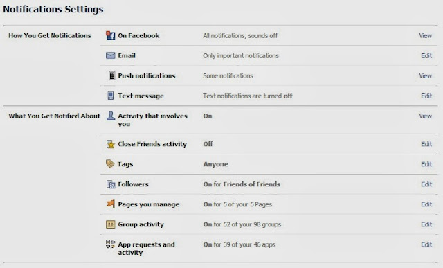 Notification Settings Page