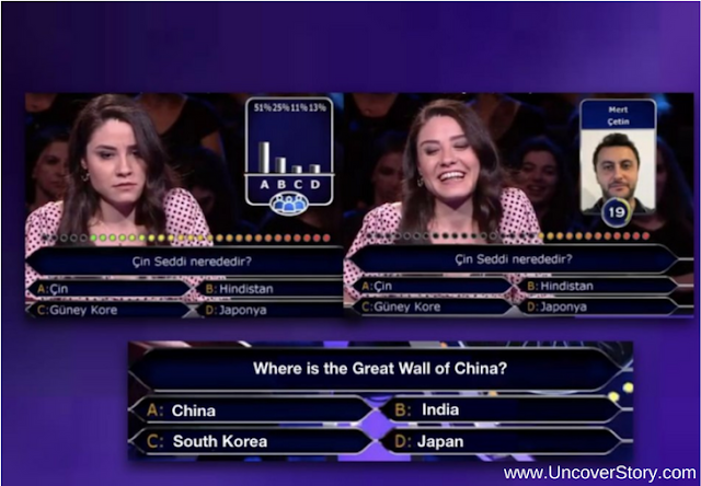 Women Uses 2 Lifeline to find Where is the Great wall of China is ?