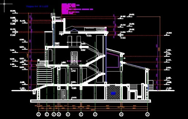 رسومات معماريه وإنشائيه لمجموعه من الفلل (Villas)