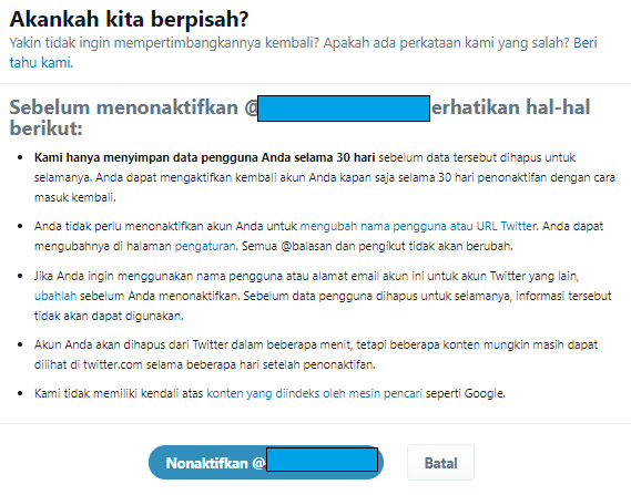 Cara Menghapus Akun Twitter Permanen