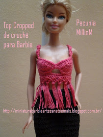 Barbie Com Top Cropped de Crochê Criado Por Pecunia MillioM
