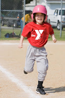 girl playing tball