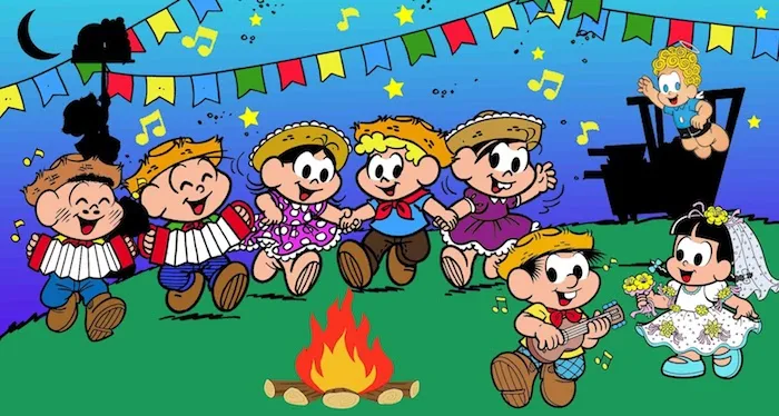 festa junina turma da Mônica - Interpretação de texto para festa junina: Noite de festa na escola - 6.º ano
